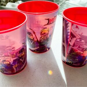 Lego Ninjago Red and Purple Printed Plastic Cups (Set of 3)